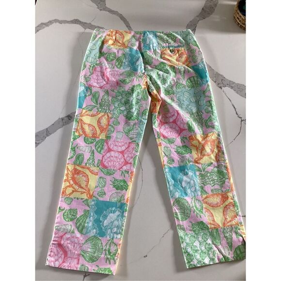 Lilly Pulitzer Originals Resort Fit Capri Sz 8 Seashells Beach Summer - Picture 7 of 10